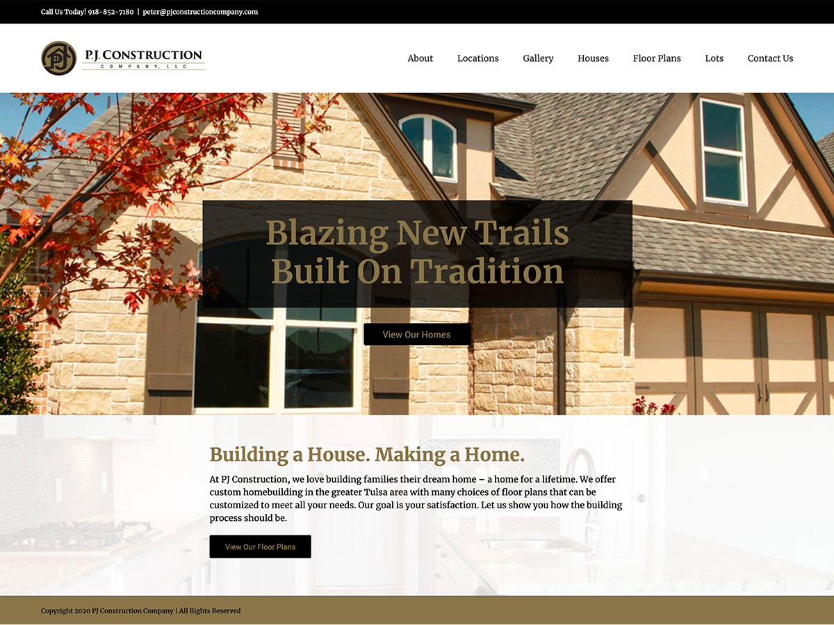 PJ Construction Website